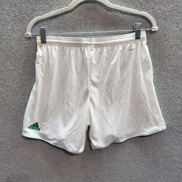 Adidas Women Activewear Shorts Small White Logo Climacool NWT - Picture 1 of 8